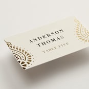 "Henna Stamp" - Place Cards in Champagne by Oma N. Ramkhelawan - Detail