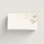 "Double Peony" - Place Cards in Ruby by Janean Hinger - Blank front