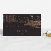 "Dazzling" - Place Cards in Noir by Phrosné Barwood - Front with Free Guest Printing