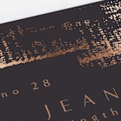 "Dazzling" - Place Cards in Noir by Phrosné Barwood - Detail