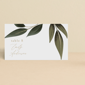 "Cascading Vine" - Place Cards in Ivory by Susan Moyal - Front with Free Guest Printing