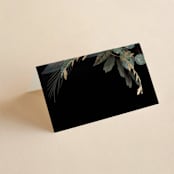 "Shades of Green" - Place Cards in Midnight by Susan Moyal - Blank front