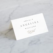 "Chic Wreath" - Place Cards in Classic by Kelly Schmidt - Folded with Free Guest Printing