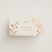 "Queen Anne's Lace" - Place Cards in Creme Brulee by Jennifer Wick - Front with Free Guest Printing