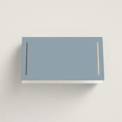 "Elegant bevel" - Place Cards in Dusty Blue by Stacey Meacham - Blank front