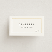 "Arcadia" - Place Cards in Silk by Kelly Schmidt - Front with Free Guest Printing