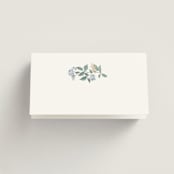 "Climbing Florals" - Place Cards in Sapphire by Olivia Raufman - Blank front