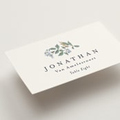 "Climbing Florals" - Place Cards in Sapphire by Olivia Raufman - Detail