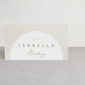 "Bloom" - Place Cards in Tea by Leah Bisch - Front with Free Guest Printing
