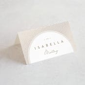 "Bloom" - Place Cards in Tea by Leah Bisch - Folded with Free Guest Printing