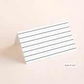 "Heard the news" - Place Cards in Cotton by Stacey Meacham - Folded Back of Card