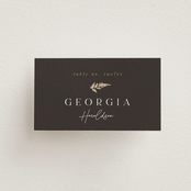 "Garden" - Place Cards in Mahogany by Leah Bisch - Front with Free Guest Printing