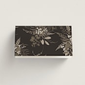 "Garden" - Place Cards in Mahogany by Leah Bisch - Folded Back of Card