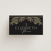 "Heirloom Branches" - Place Cards in Midnight by GeekInk Design - Front with Free Guest Printing