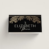 "Heirloom Branches" - Place Cards in Midnight by GeekInk Design - Folded with Free Guest Printing
