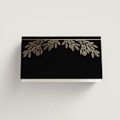 "Heirloom Branches" - Place Cards in Midnight by GeekInk Design - Blank front