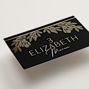 "Heirloom Branches" - Place Cards in Midnight by GeekInk Design - Detail