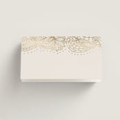 "Elegant Henna" - Place Cards in Champagne by Oma N. Ramkhelawan - Blank front