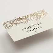 "Elegant Henna" - Place Cards in Champagne by Oma N. Ramkhelawan - Detail
