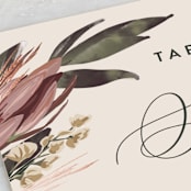 "Sunset Florals" - Place Cards in Copper by Susan Moyal - Detail