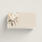 "Botanical Edge" - Place Cards in Latte by Susan Moyal - Blank front