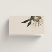 "Botanical Edge" - Place Cards in Latte by Susan Moyal - Folded Back of Card