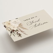 "Botanical Edge" - Place Cards in Latte by Susan Moyal - Detail