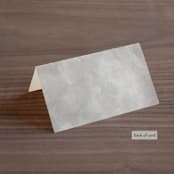 "Gilded Ampersand" - Place Cards in Pearl by Hooray Creative - Folded Back of Card