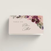 "Fleur" - Place Cards in Blush by Lori Wemple - Folded with Free Guest Printing