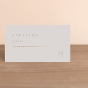 "Minimalista" - Place Cards in Creme by Kristie Kern - Front with Free Guest Printing