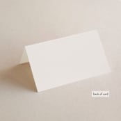 "Minimalista" - Place Cards in Creme by Kristie Kern - Folded Back of Card