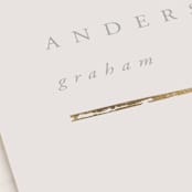 "Minimalista" - Place Cards in Creme by Kristie Kern - Detail