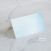 "Sea Crest" - Place Cards in Turquoise by Kaydi Bishop - Folded Back of Card