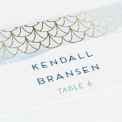 "Sea Crest" - Place Cards in Turquoise by Kaydi Bishop - Detail