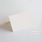"Floral Type Arch" - Place Cards in Linen by Baumbirdy - Folded Back of Card