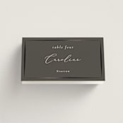 "Bow" - Place Cards in Tuxedo by Corinne Malesic - Folded with Free Guest Printing