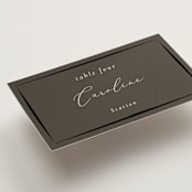"Bow" - Place Cards in Tuxedo by Corinne Malesic - Detail