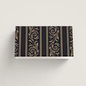 "Regency Grace" - Place Cards in Onyx by Ana de Sousa - Folded Back of Card
