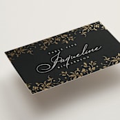"Regency Grace" - Place Cards in Onyx by Ana de Sousa - Detail