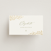 "Villa" - Place Cards in Leaf by Kristie Kern - Front with Free Guest Printing