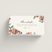 "Sweeping Vine" - Place Cards in Dusty Rose by Itsy Belle Studio - Folded with Free Guest Printing