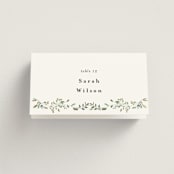 "Monogramed Arch" - Place Cards in Mojito by Susan Moyal - Folded with Free Guest Printing