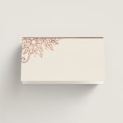 "Mandala Corners" - Place Cards in Peony by Oma N. Ramkhelawan - Blank front