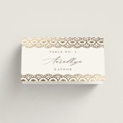"Gilded Henna" - Place Cards in Lily by Mansi Verma - Folded with Free Guest Printing