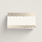"Gilded Henna" - Place Cards in Lily by Mansi Verma - Blank front