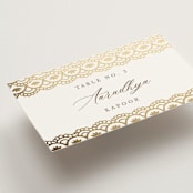 "Gilded Henna" - Place Cards in Lily by Mansi Verma - Detail