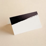 "Halcyon" - Place Cards in Tuxedo by Leah Bisch - Blank front