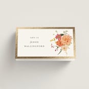 "Enchanting" - Place Cards in Burgundy by Susan Moyal - Folded with Free Guest Printing