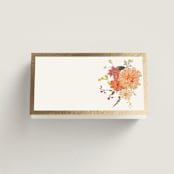 "Enchanting" - Place Cards in Burgundy by Susan Moyal - Blank front