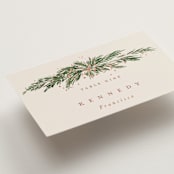 "Winter Garland" - Place Cards in Latte by Leah Bisch - Detail
